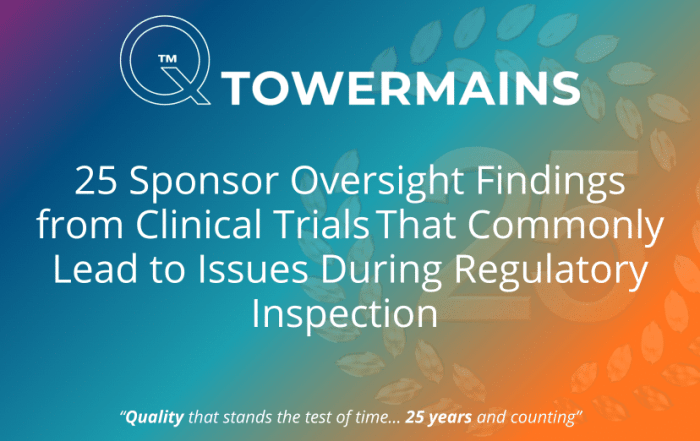 Sponsor oversight findings trials