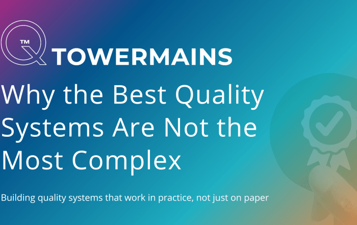 Effective quality systems